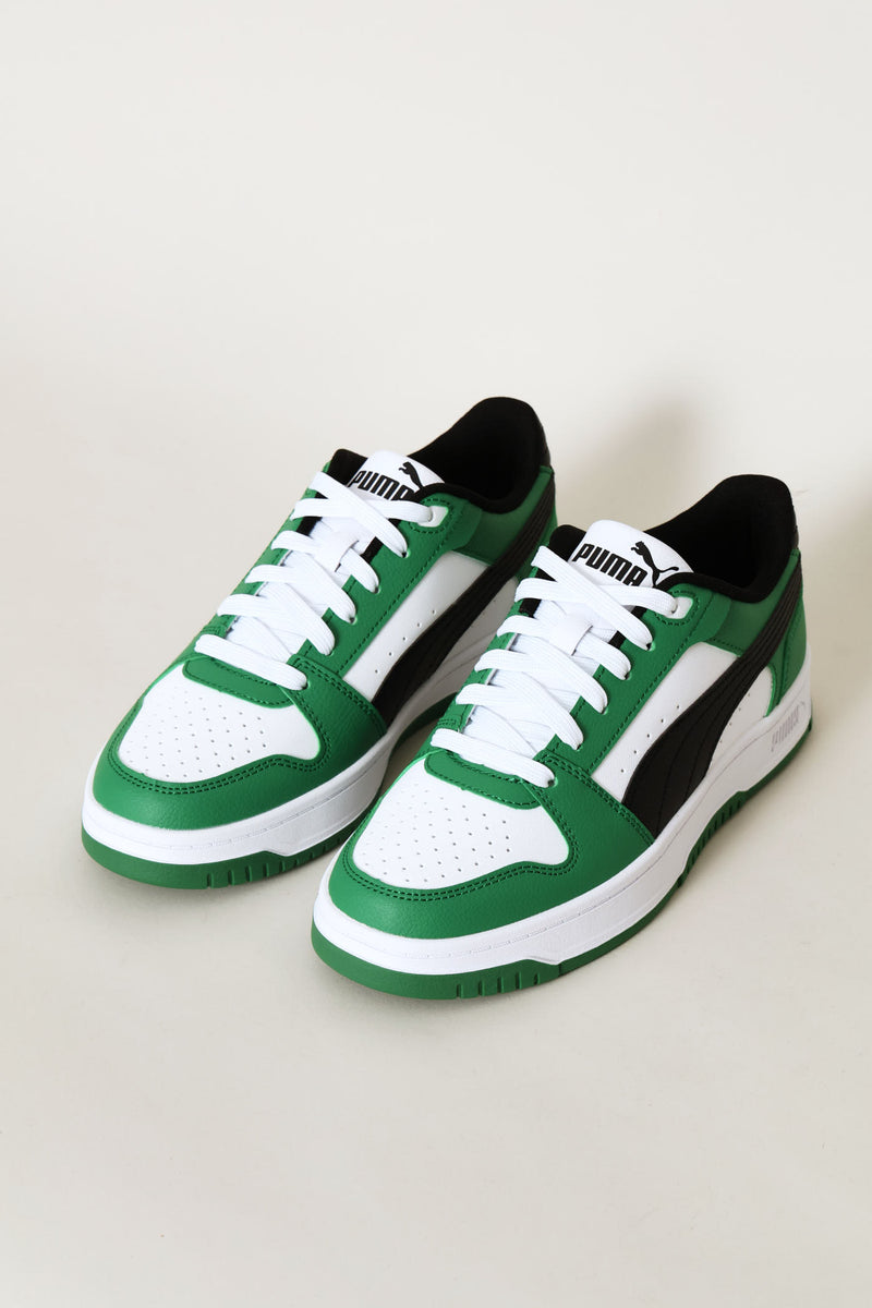 Boys Rebound Slam Lo Sneaker - White/Green
