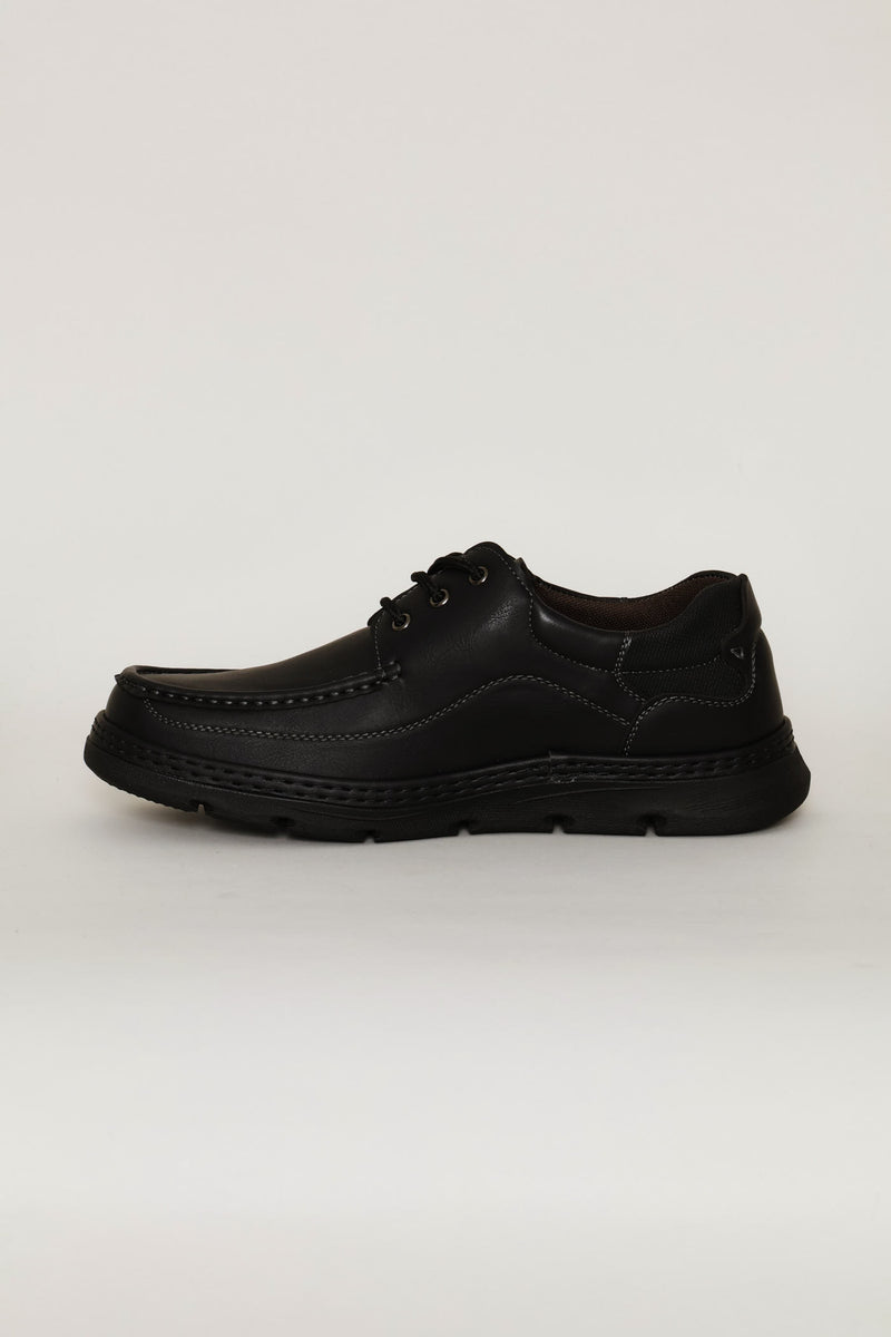 Woodland Casual Lace Up Shoe - Black