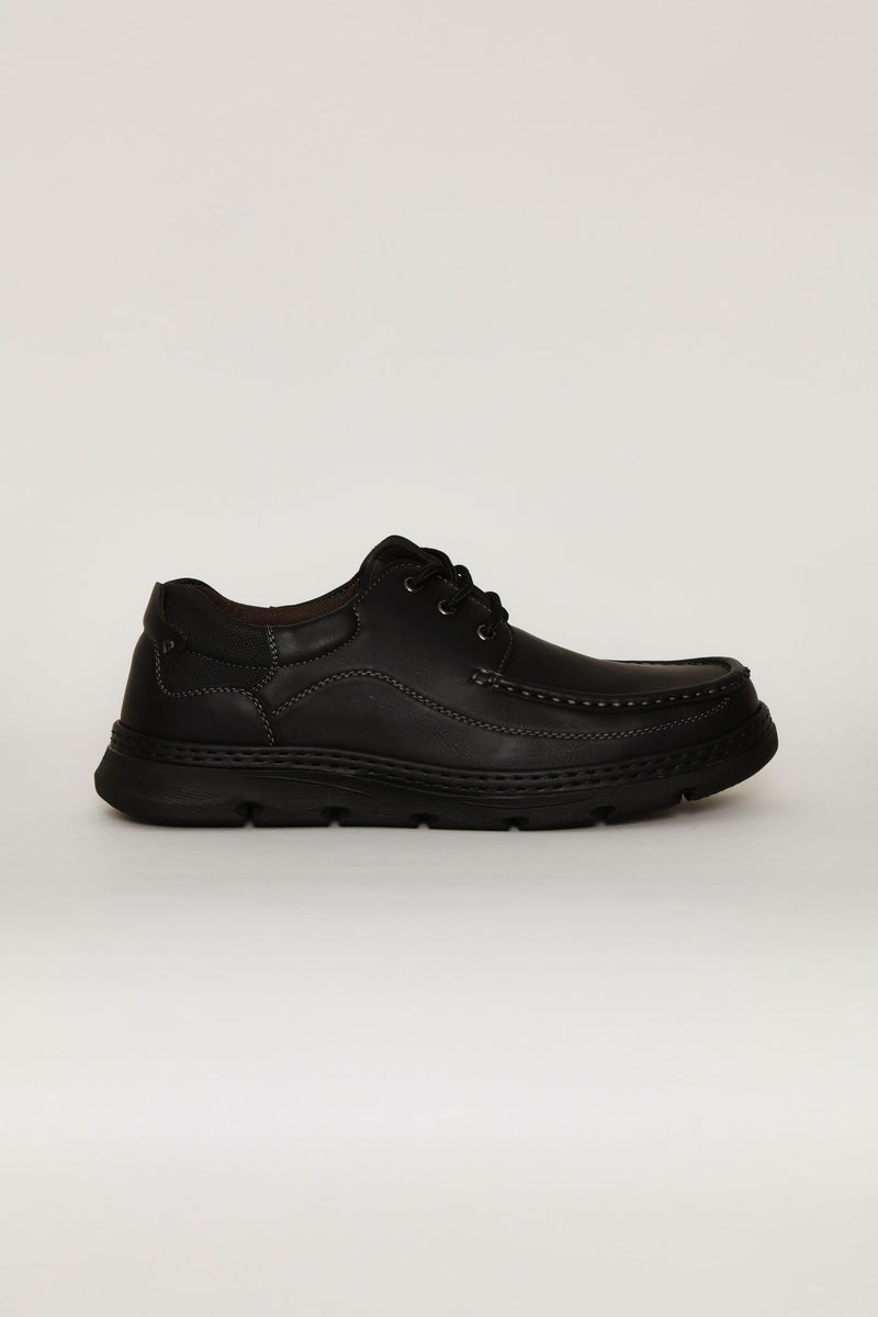 Woodland Casual Lace Up Shoe - Black