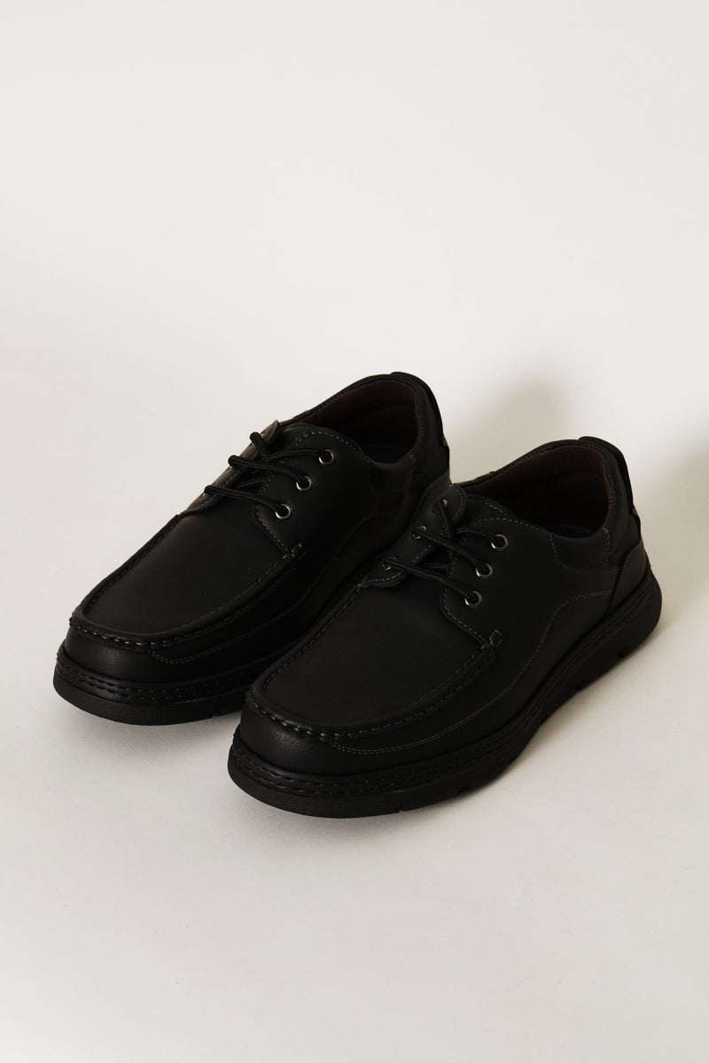 Woodland Casual Lace Up Shoe - Black
