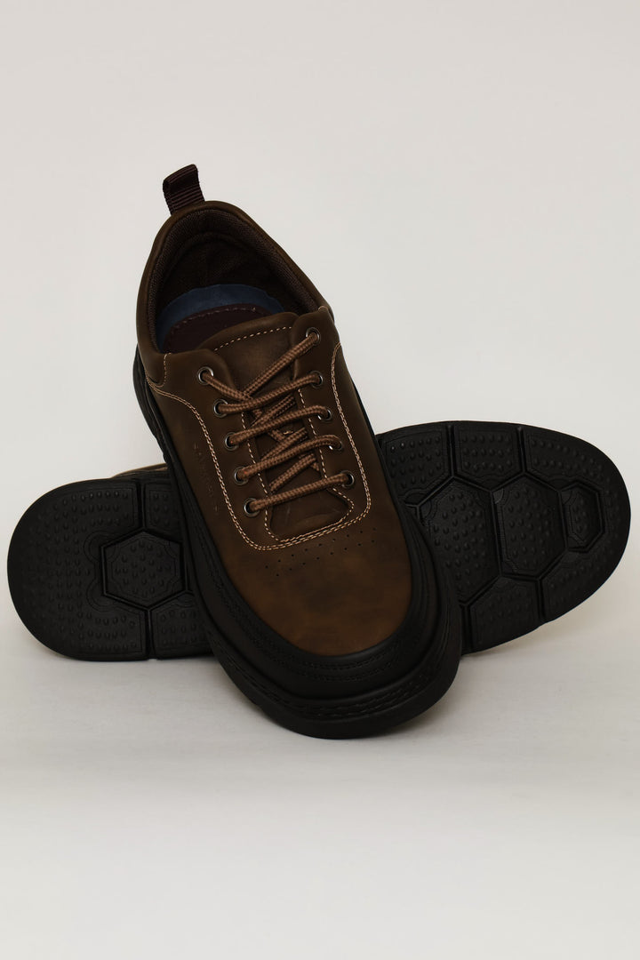 Williams Casual Lace Up Shoe - Chocolate