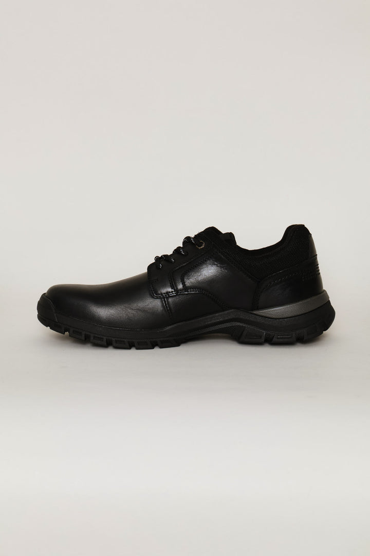 Dawie Lace Up Worker Shoe - Black
