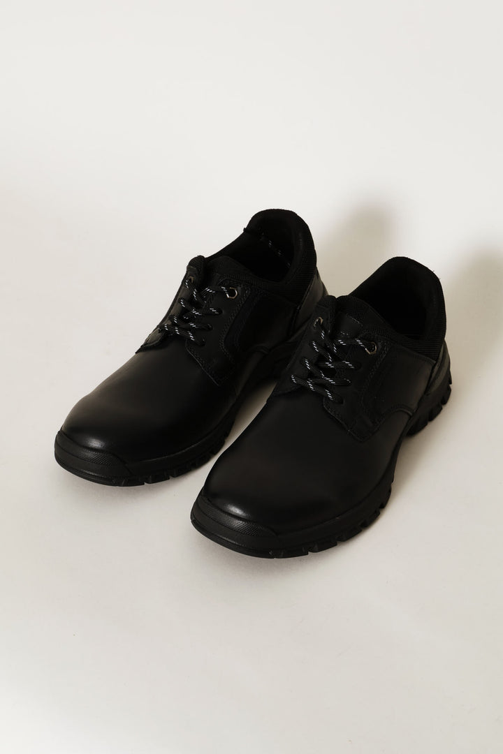 Dawie Lace Up Worker Shoe - Black