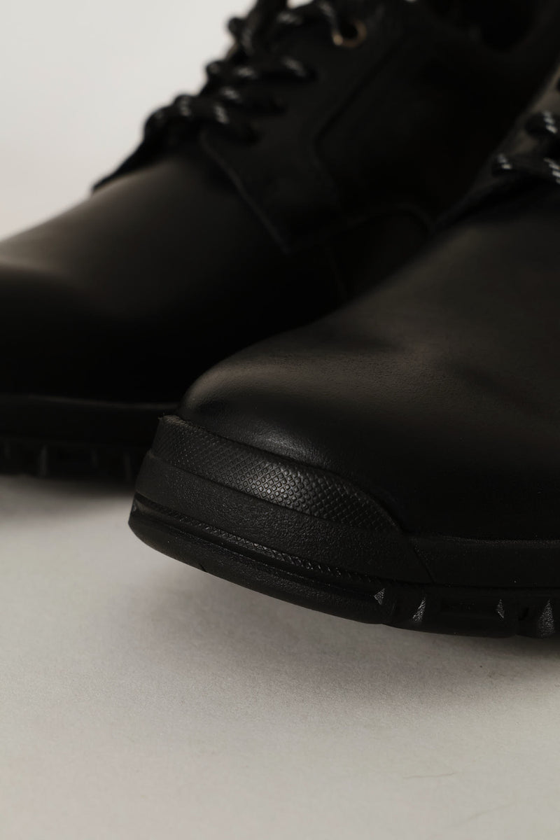 Dawie Lace Up Worker Shoe - Black