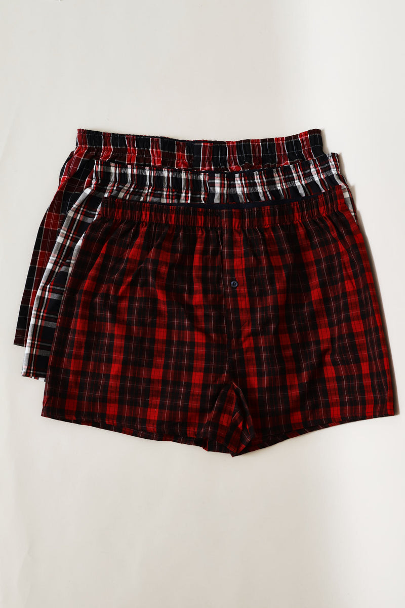 3 Pack Boxers  - Red
