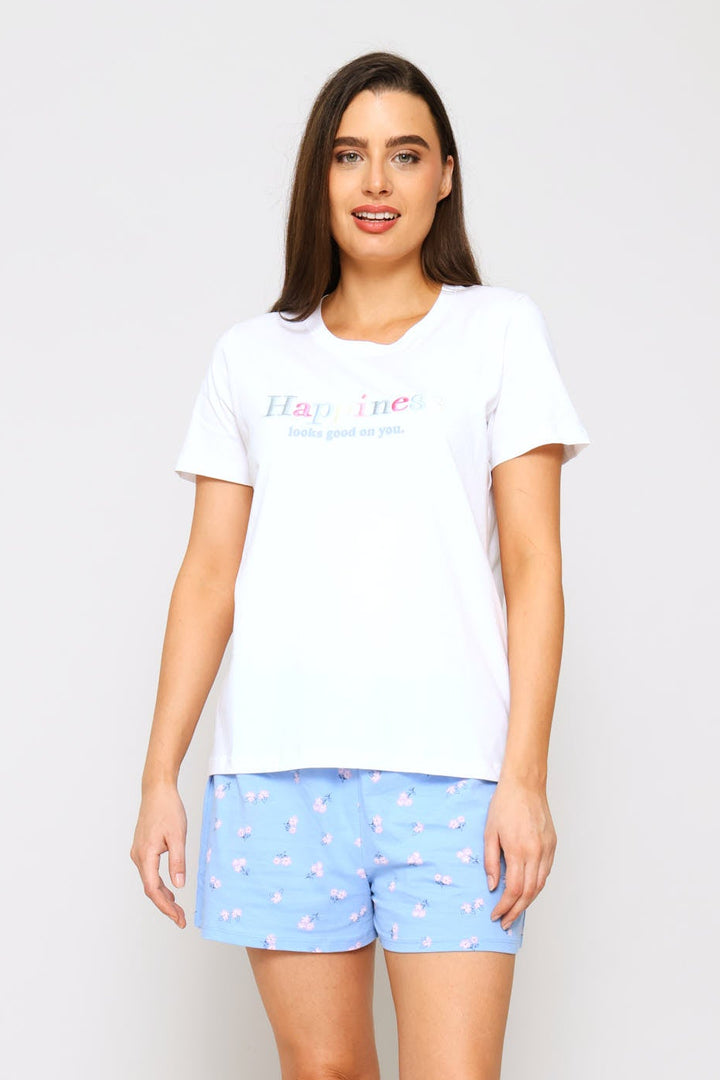 Short Sleeve Sleep Tee - White