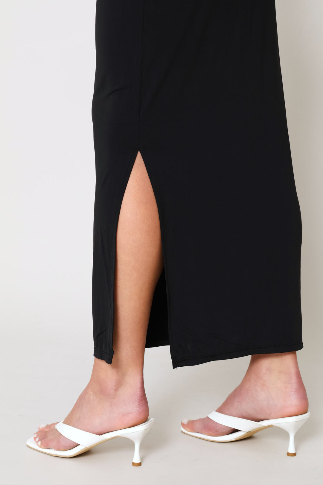Strappy Skin Tight Maxi Dress - Black