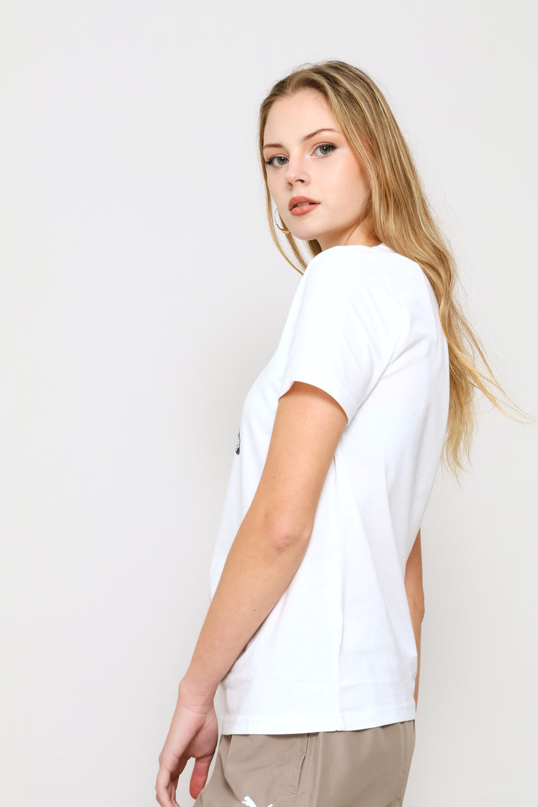 Graphics Lace Cat Tee - White