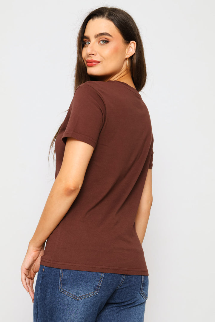 Stylish Cowgirl Tee - Coffee