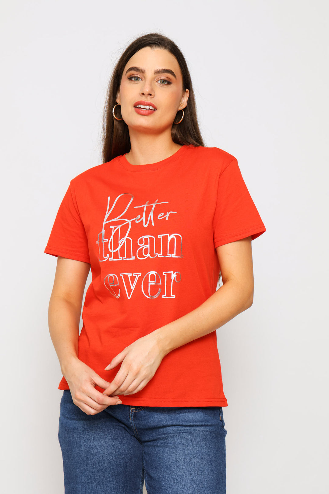 Better Than Ever Foil Tee - Dark Orange