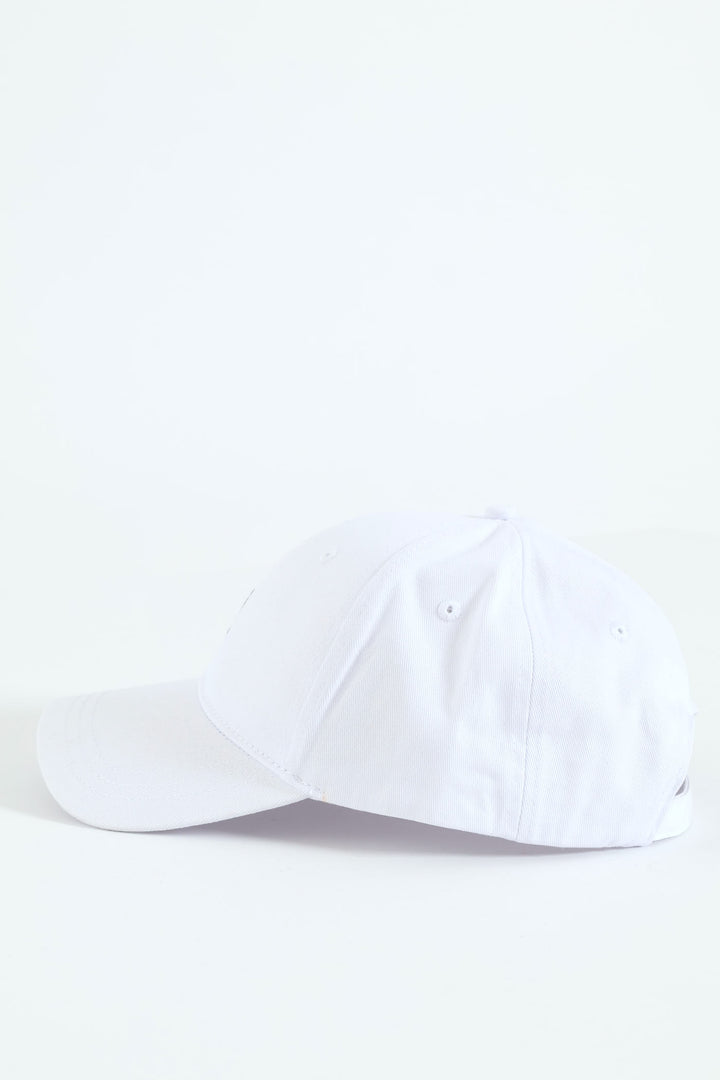 Classic 6 Panel Peak Cap - White