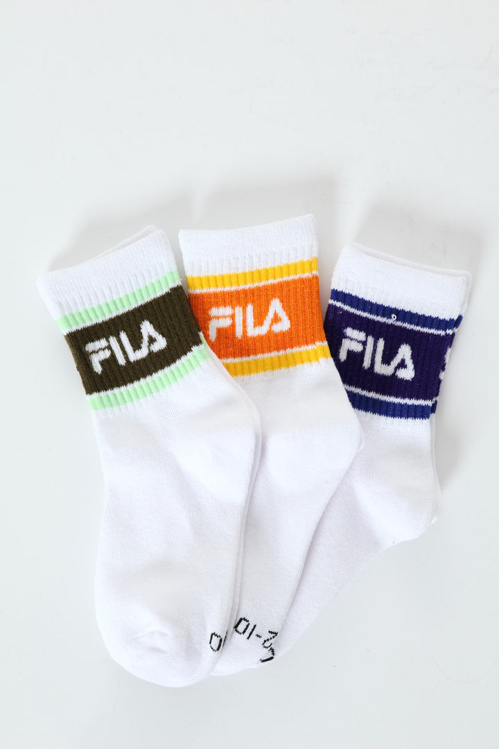 Boys Cassidy Three Quarter Sock - White