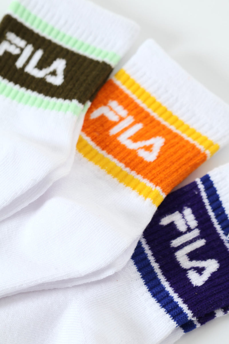 Boys Cassidy Three Quarter Sock - White
