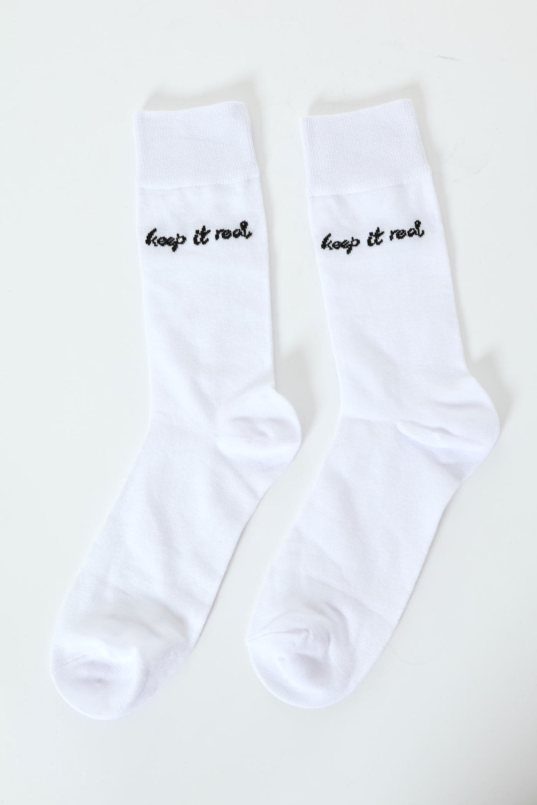 Keep It Real Happy Socks - White/Black