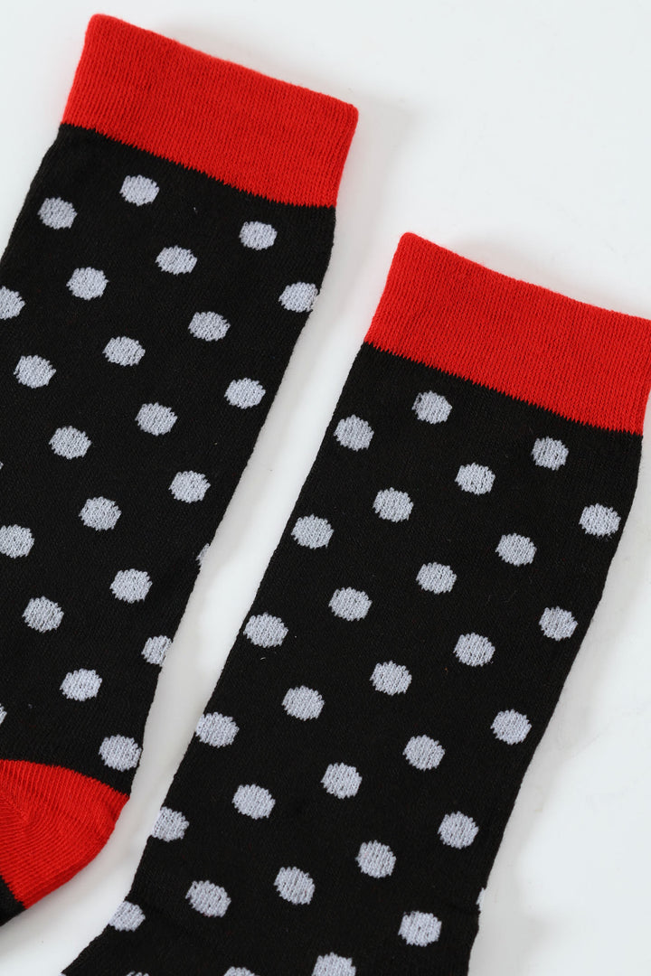 Single Dot Anklet Socks - Red