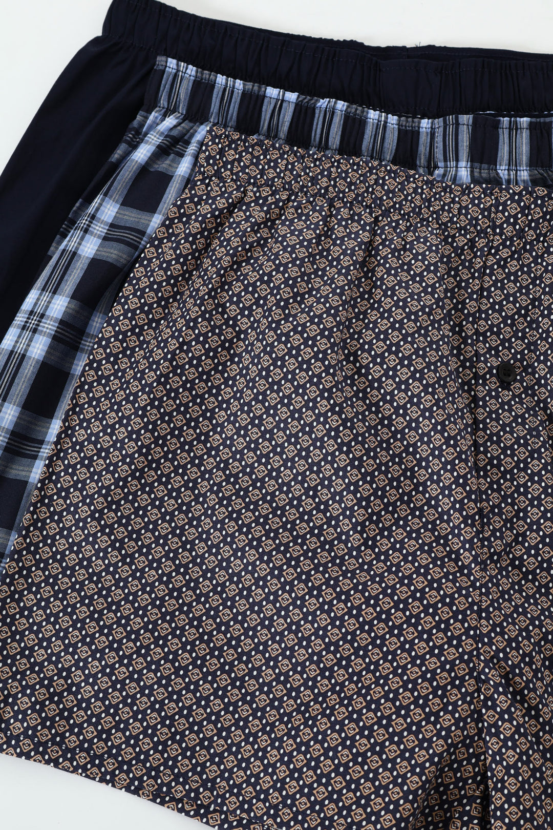 3 Pack Design Boxers - Navy