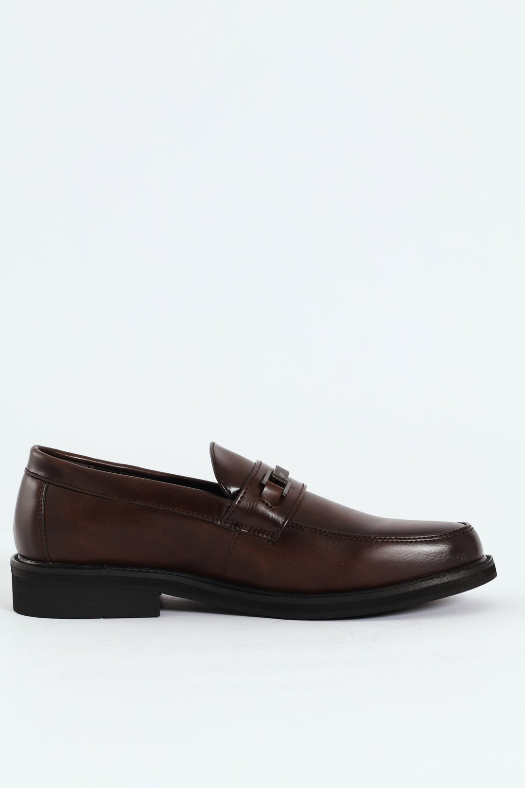 Trim Detail Formal Slip On Shoe - Chocolate