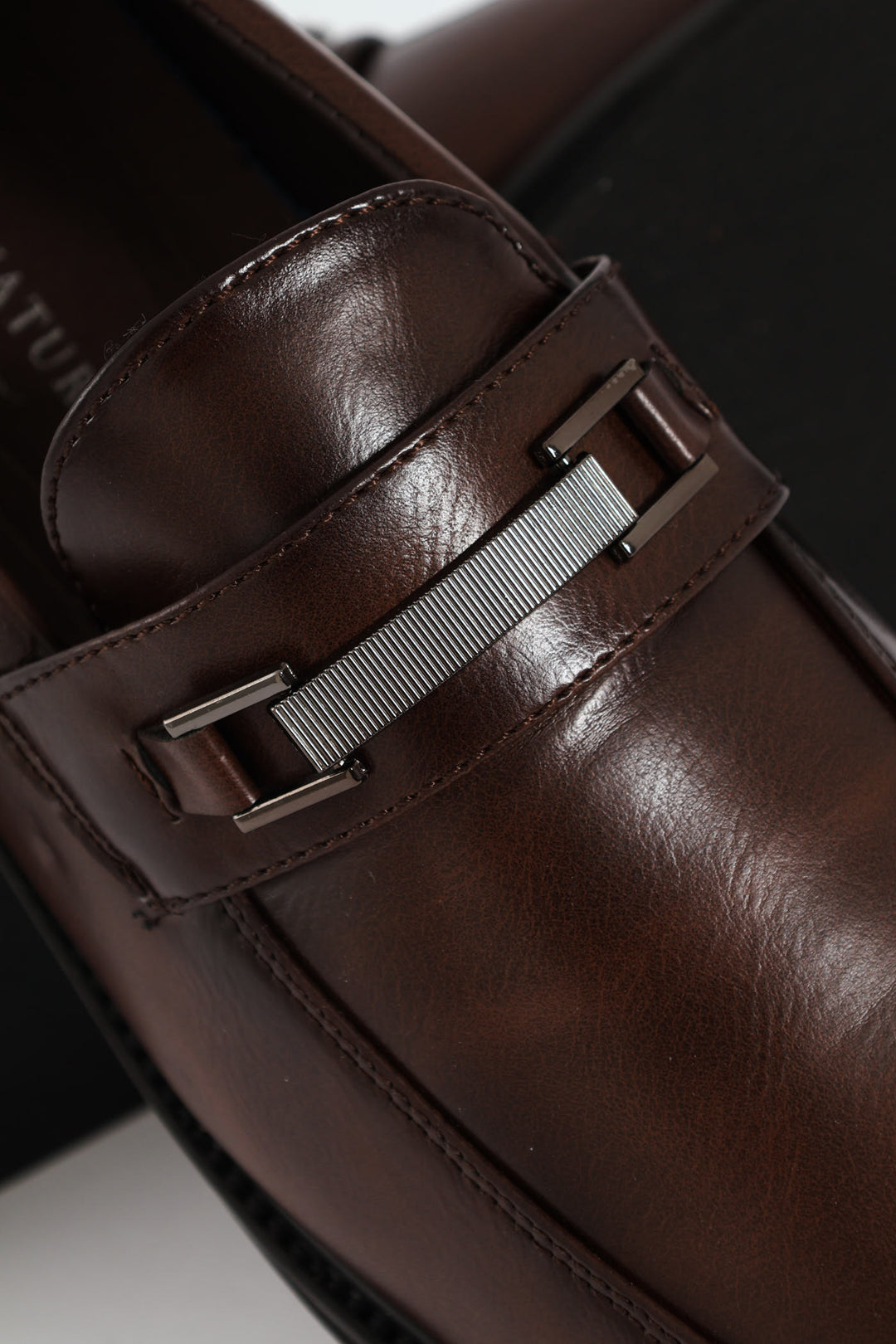 Trim Detail Formal Slip On Shoe - Chocolate