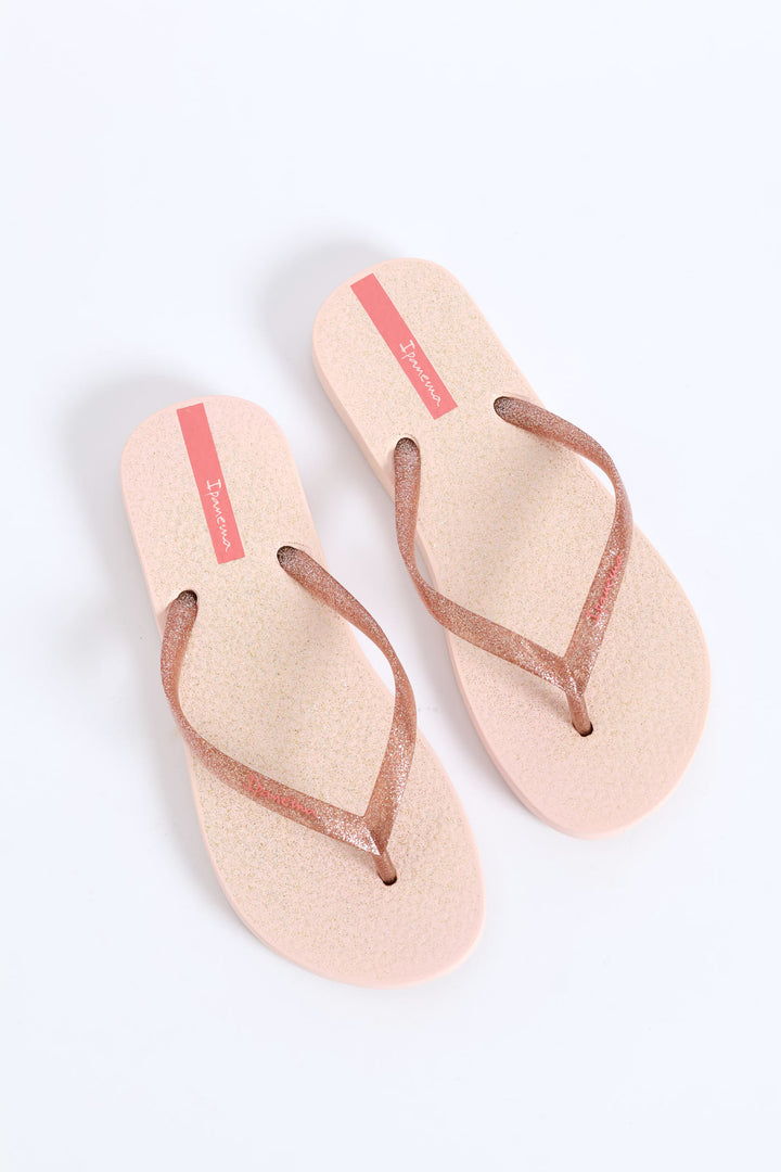 Girls Metallic Flip Flop - Rose Gold