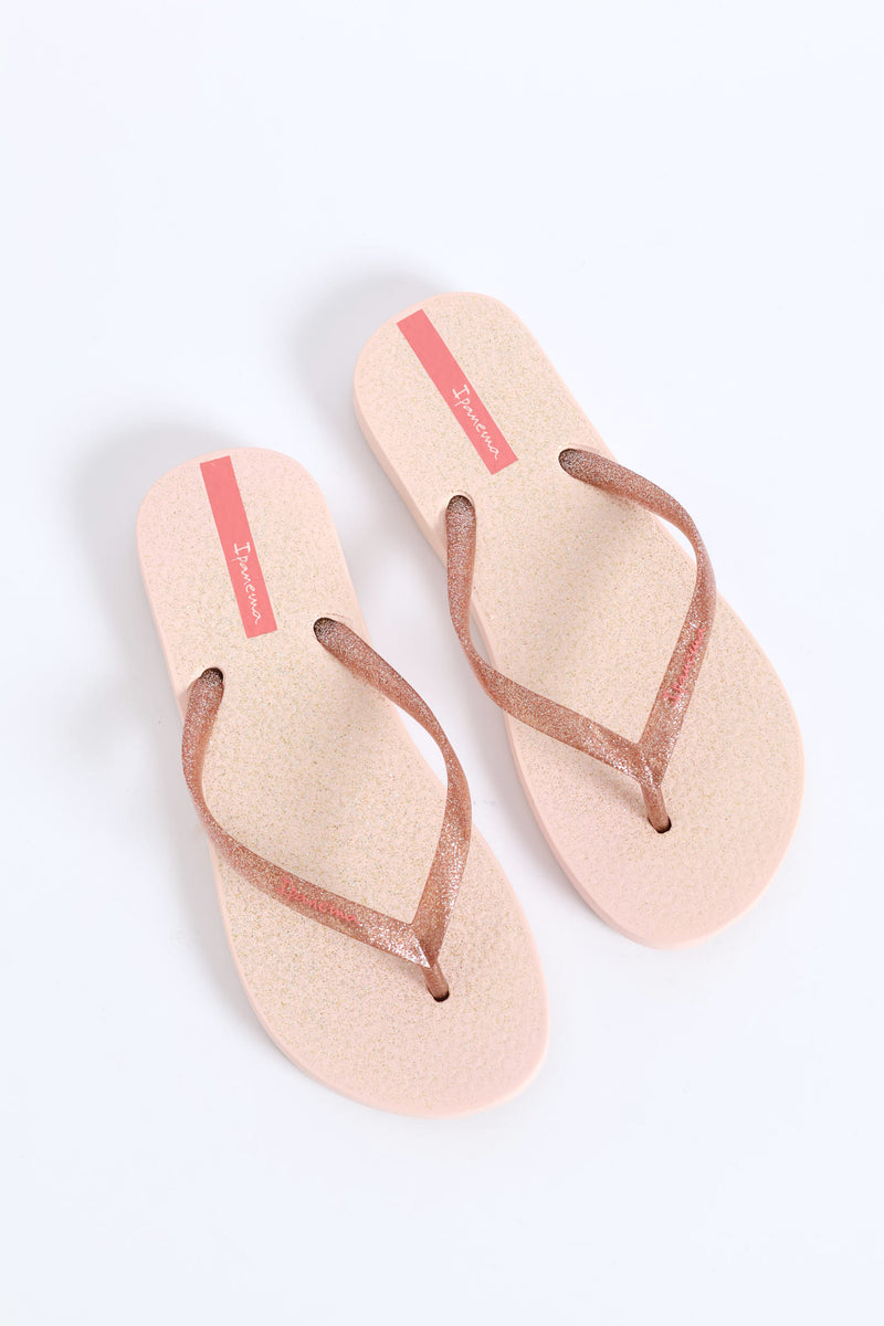 Girls Metallic Flip Flop - Rose Gold