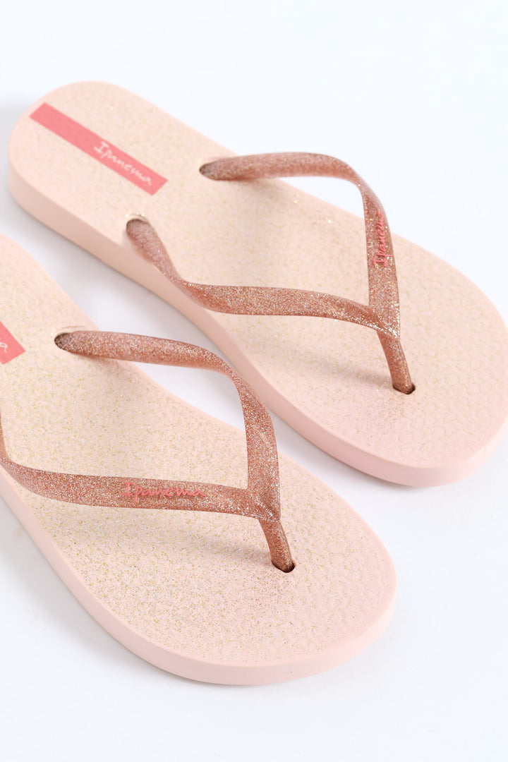 Girls Metallic Flip Flop - Rose Gold