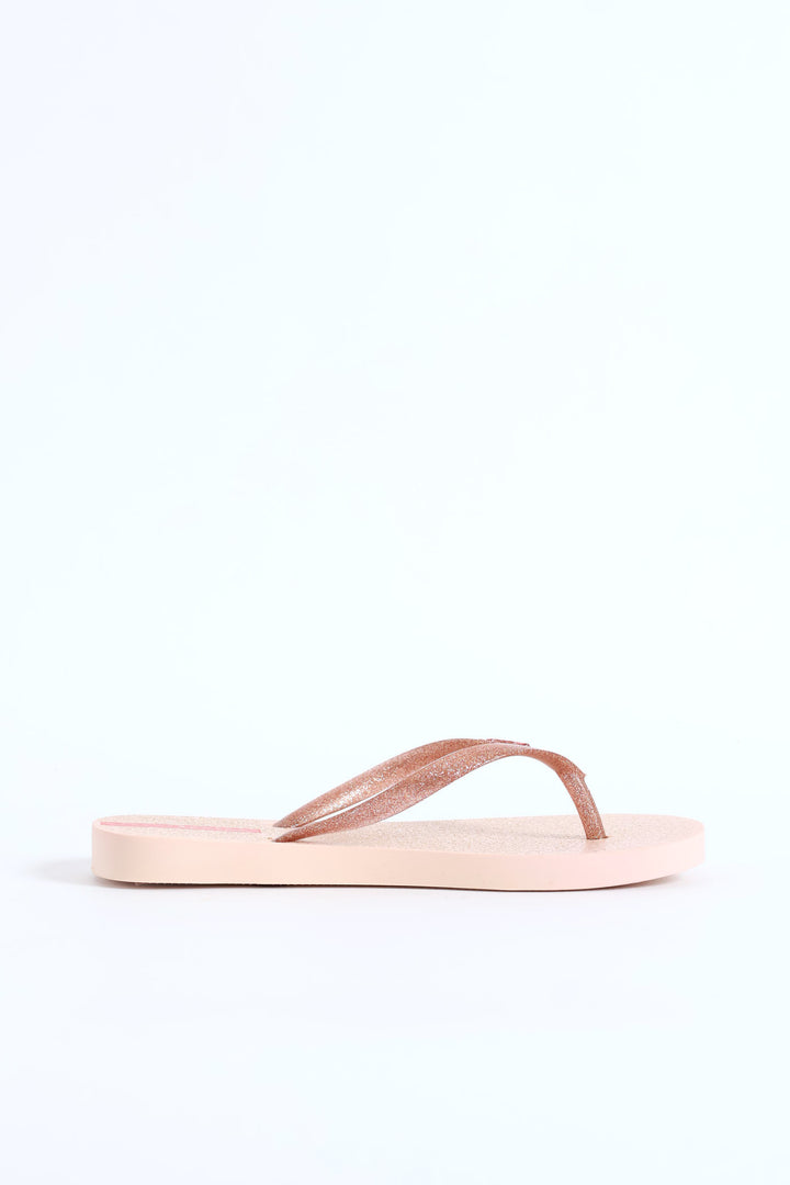 Girls Metallic Flip Flop - Rose Gold