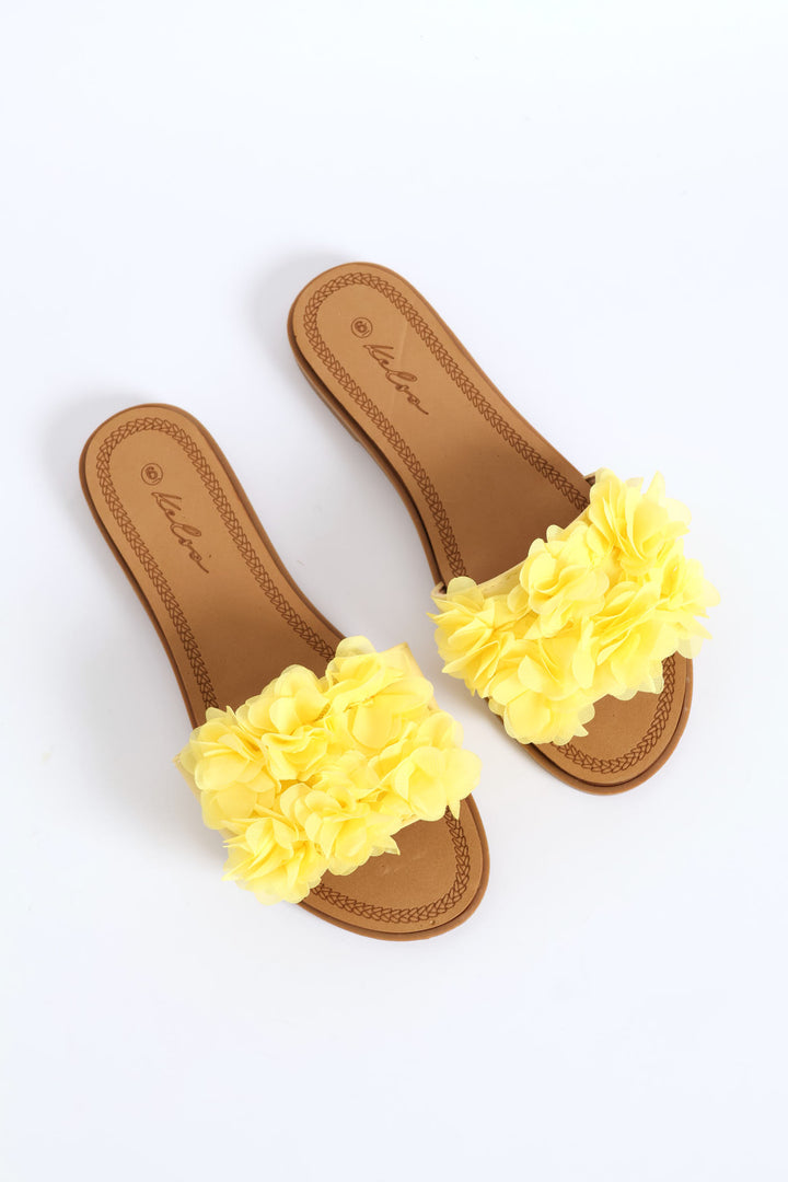 Floral Summer Sandal - Yellow