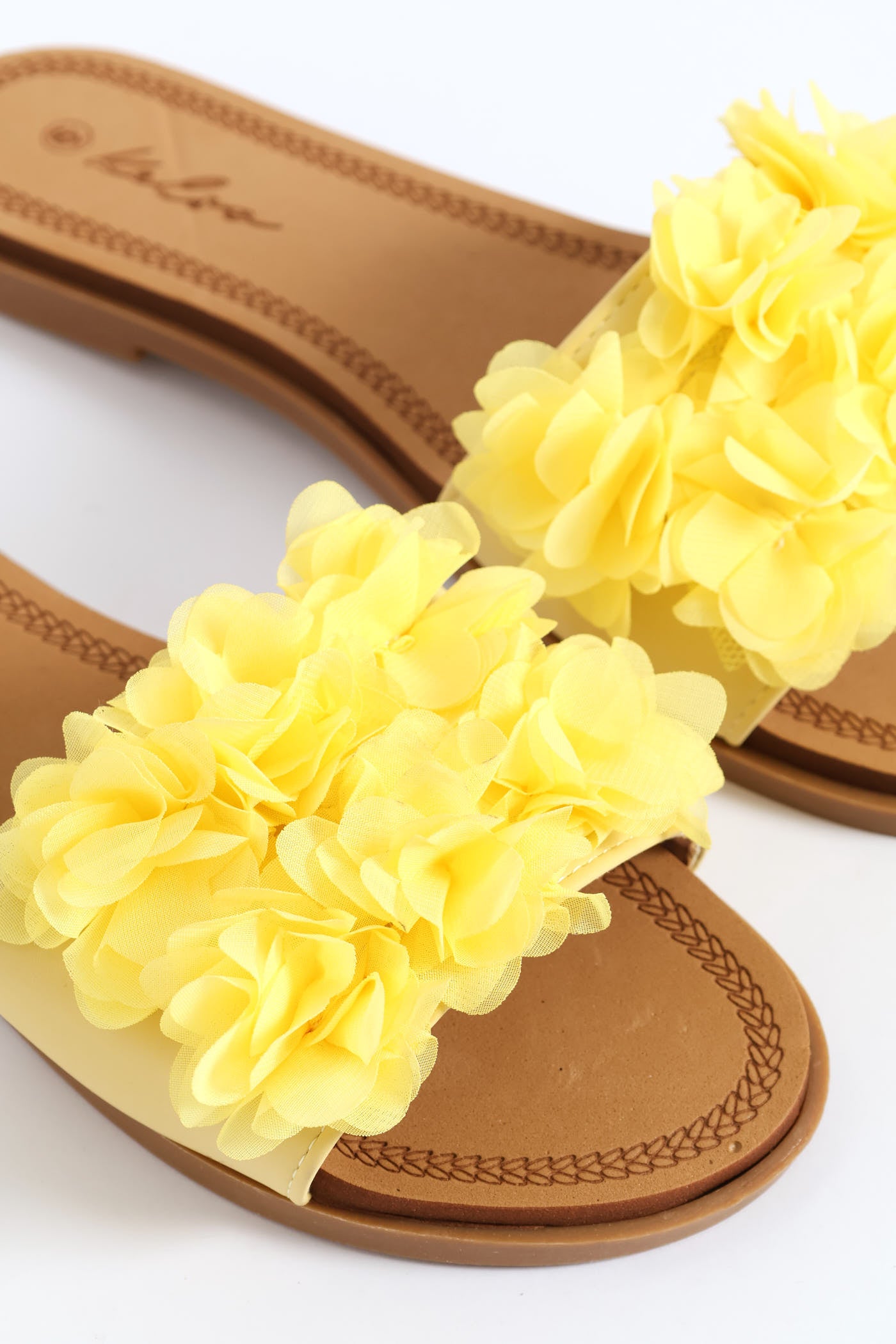 Ladies Floral Summer Sandal - Yellow – Edgars