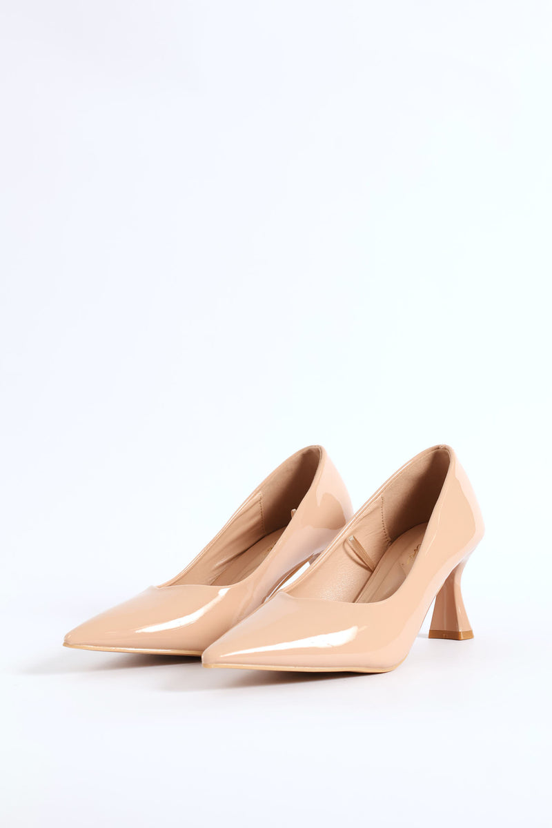 Patent Court With Shaped Heel - Blush