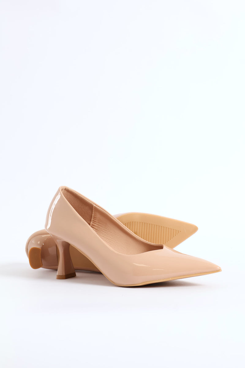 Patent Court With Shaped Heel - Blush