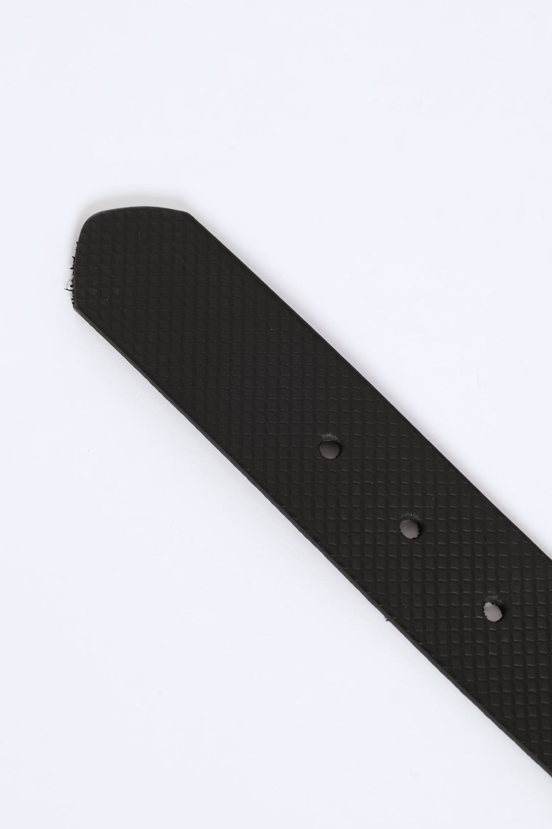 Embossed Leather Belt - Black