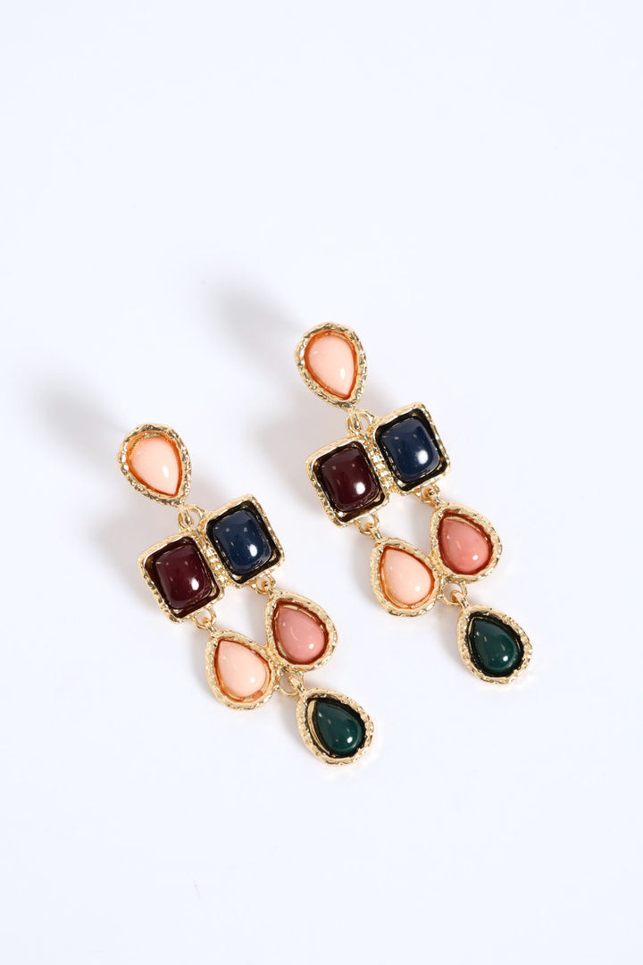 Jewel Statement Earring - Gold