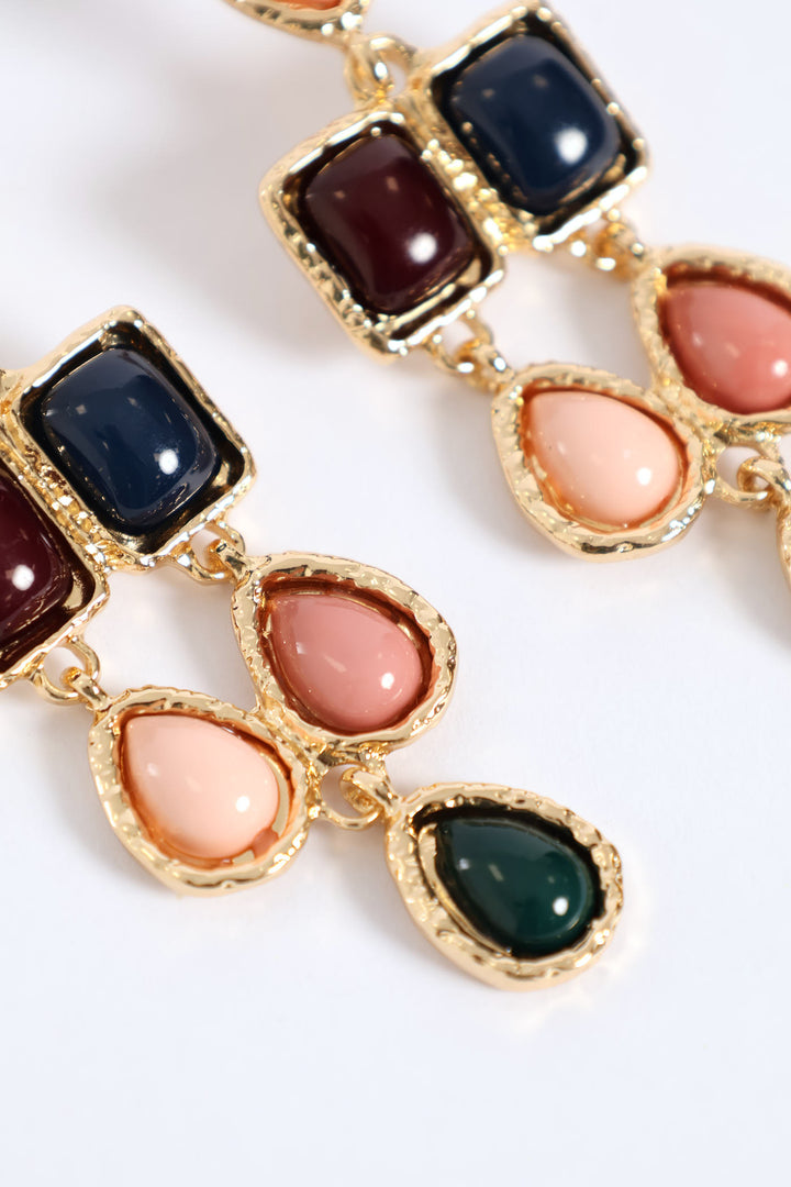 Jewel Statement Earring - Gold