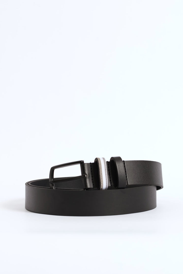 Matte Textured Belt - Black