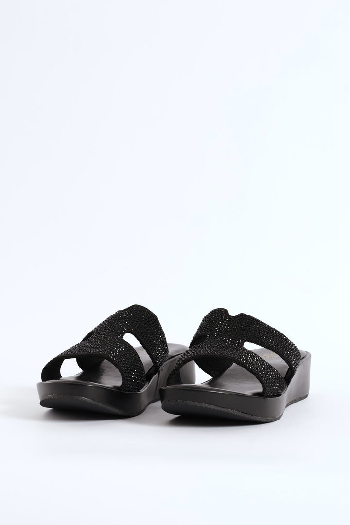 H-Mule Sandal On Comfort Outsole - Black