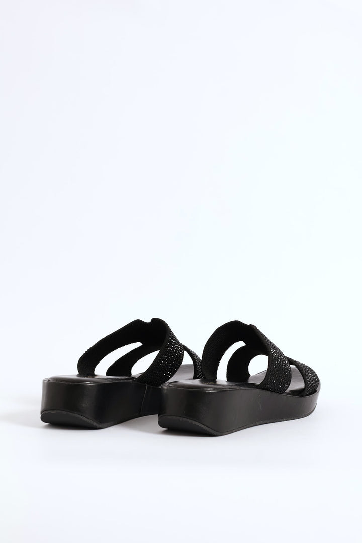 H-Mule Sandal On Comfort Outsole - Black