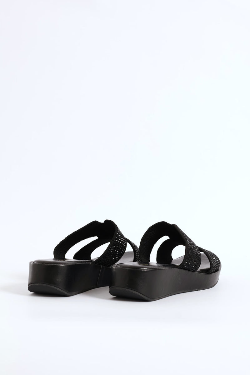 H-Mule Sandal On Comfort Outsole - Black