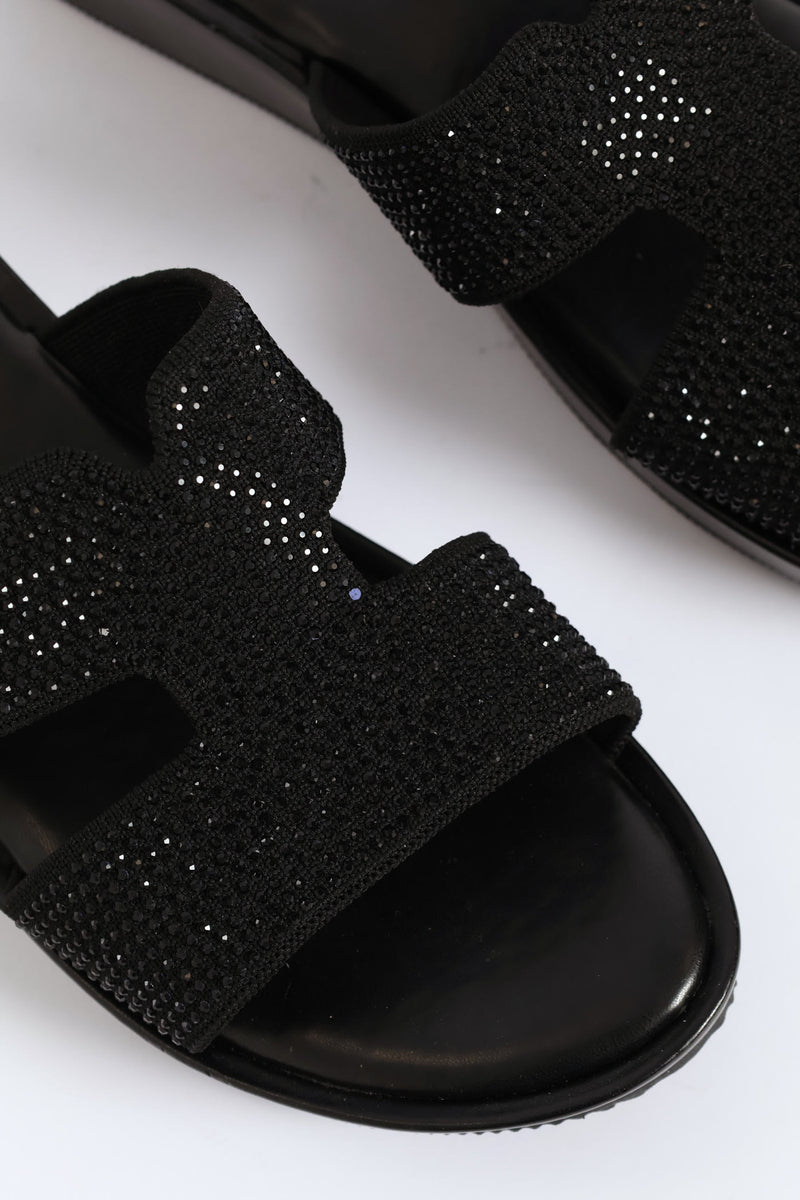 H-Mule Sandal On Comfort Outsole - Black