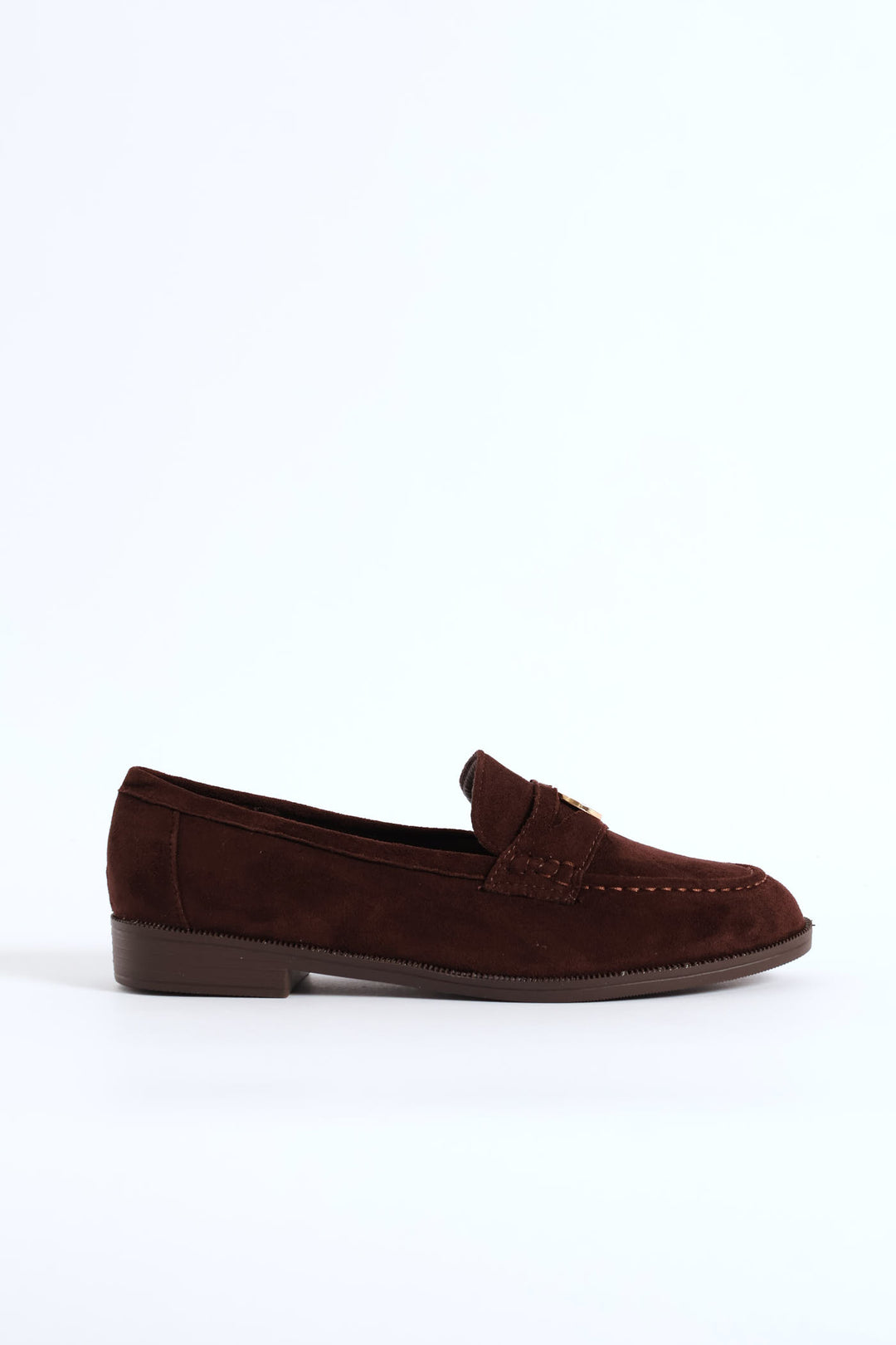 Microfibre Moccasin Loafer - Chocolate