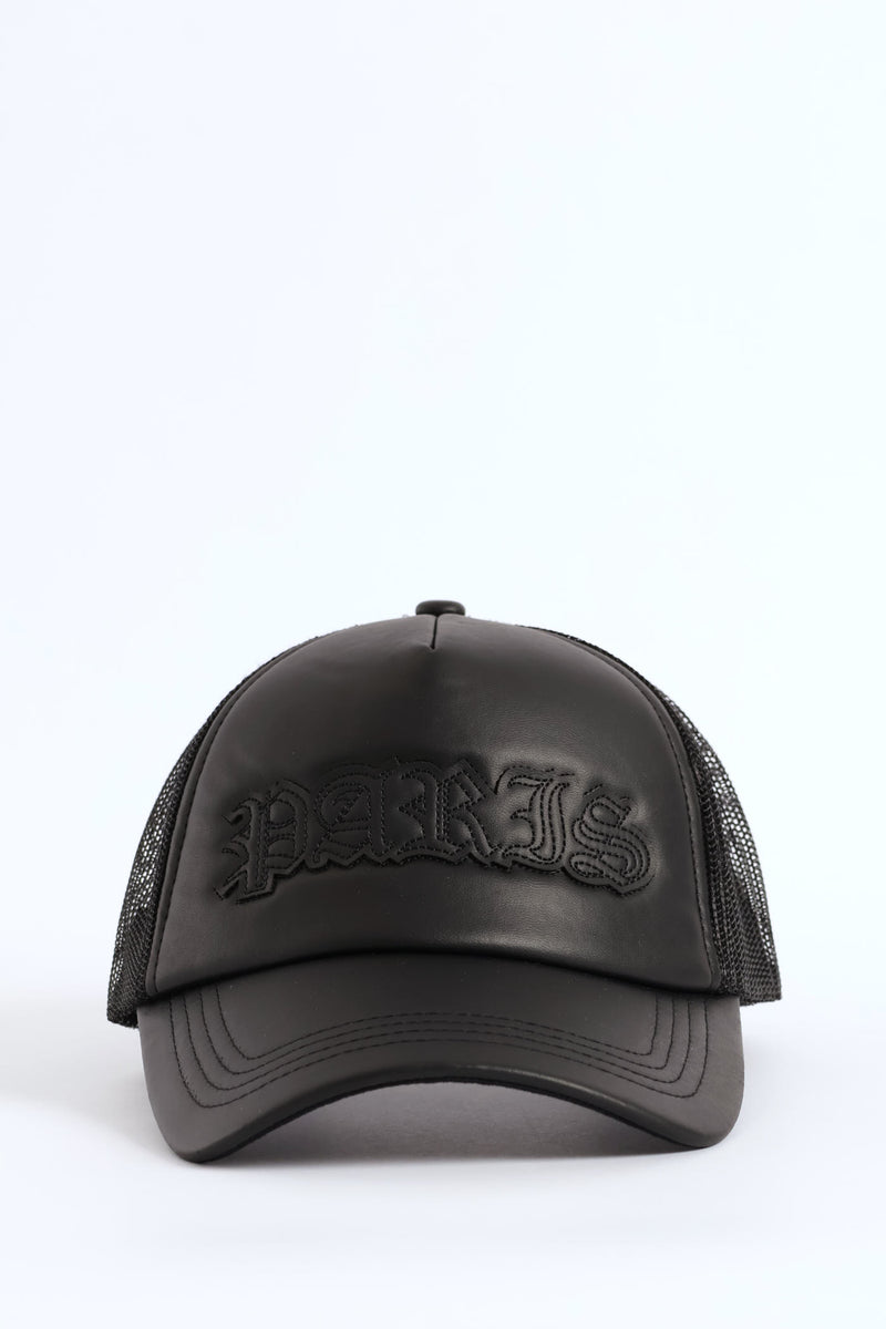 Pu Trucker Cap - Black