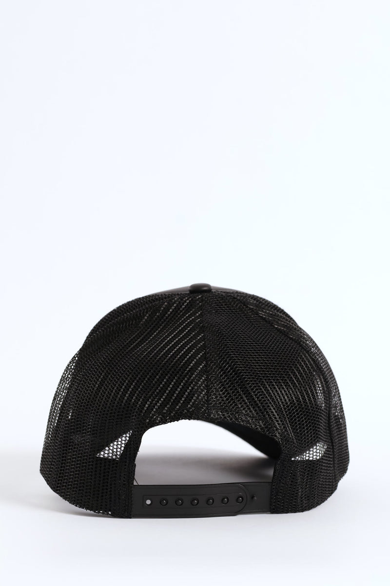 Pu Trucker Cap - Black