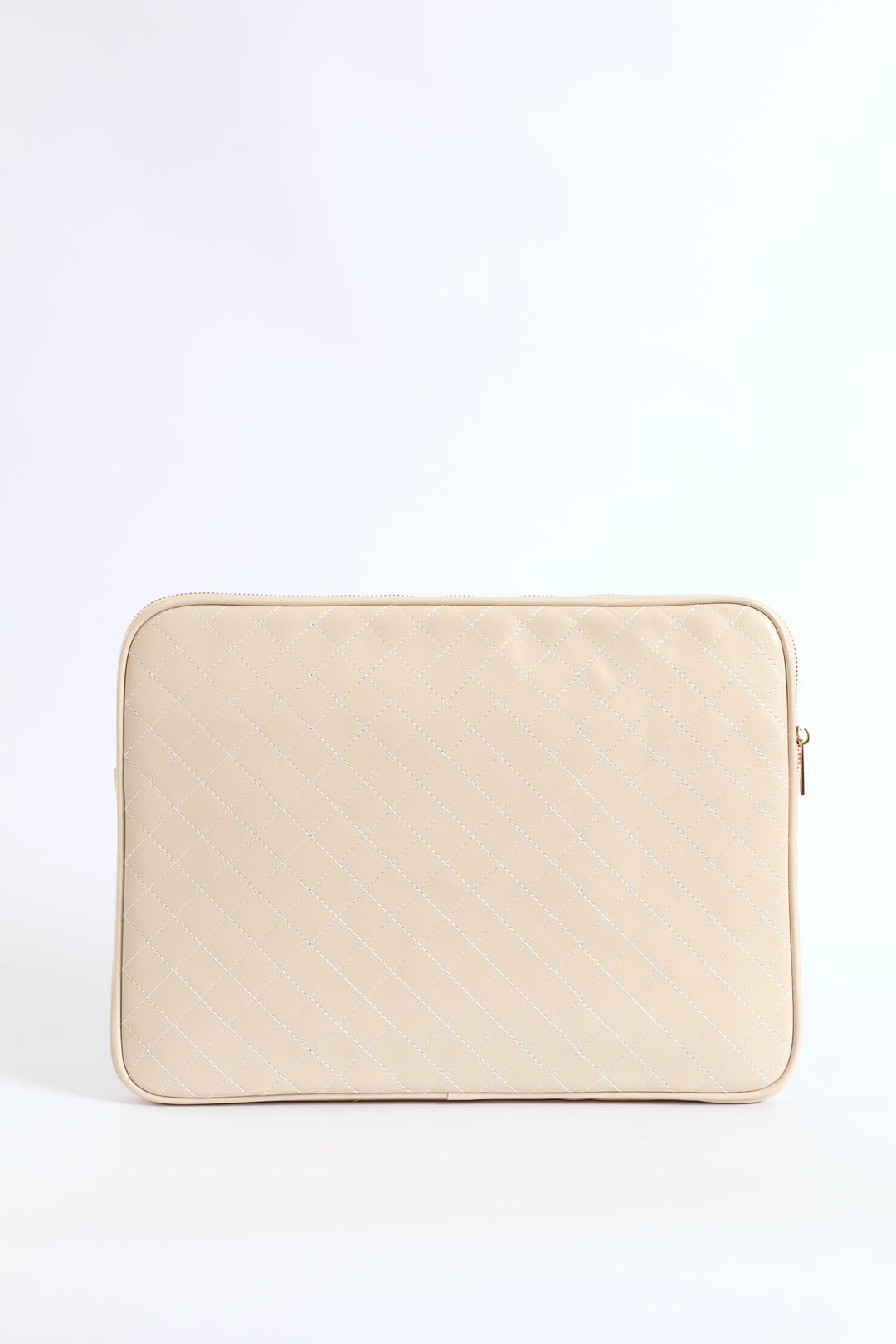 15' Topstitch Laptop Sleeve - Cream