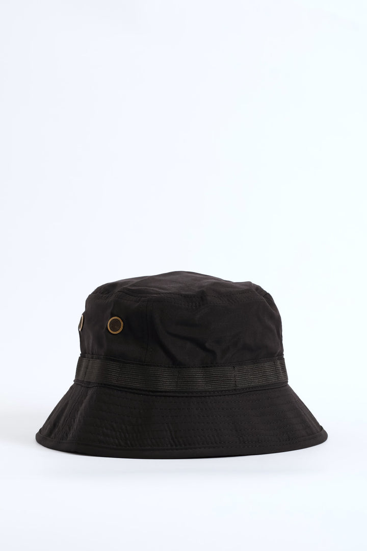 Draw String Bucket Hat - Black