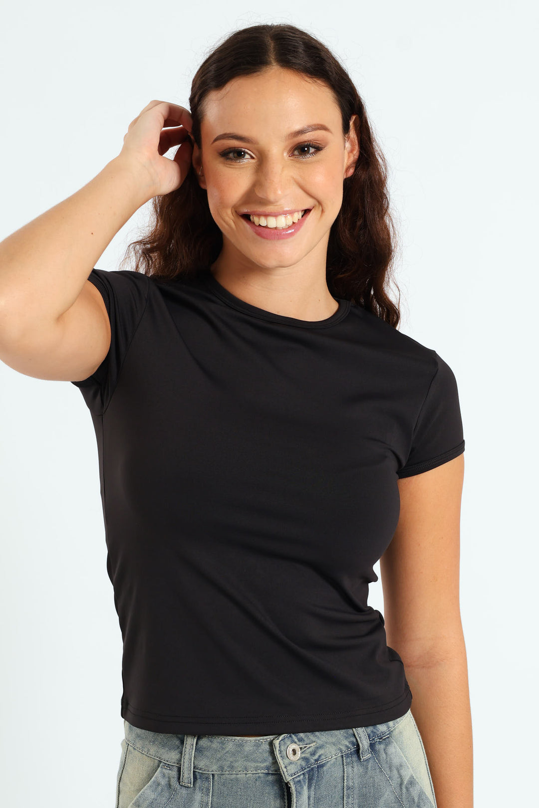 Skin Tight Basic Tee - Black