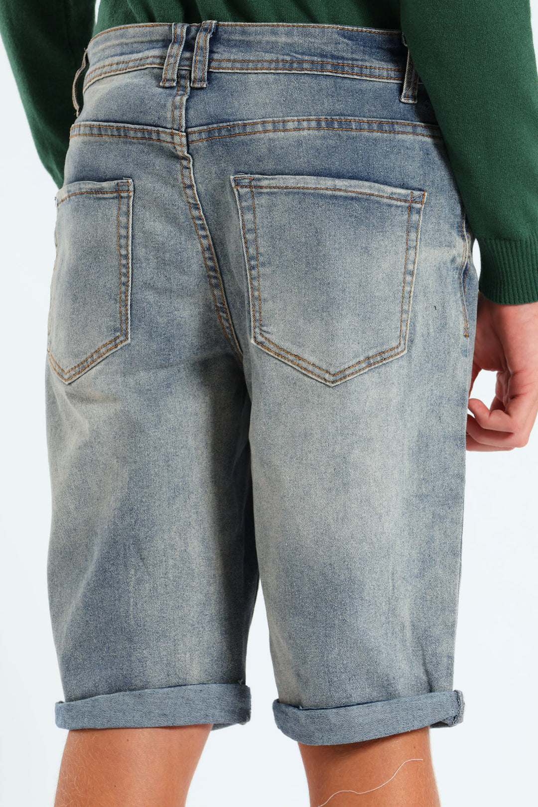 Boys Tinted Abraised Walkshort - Blue