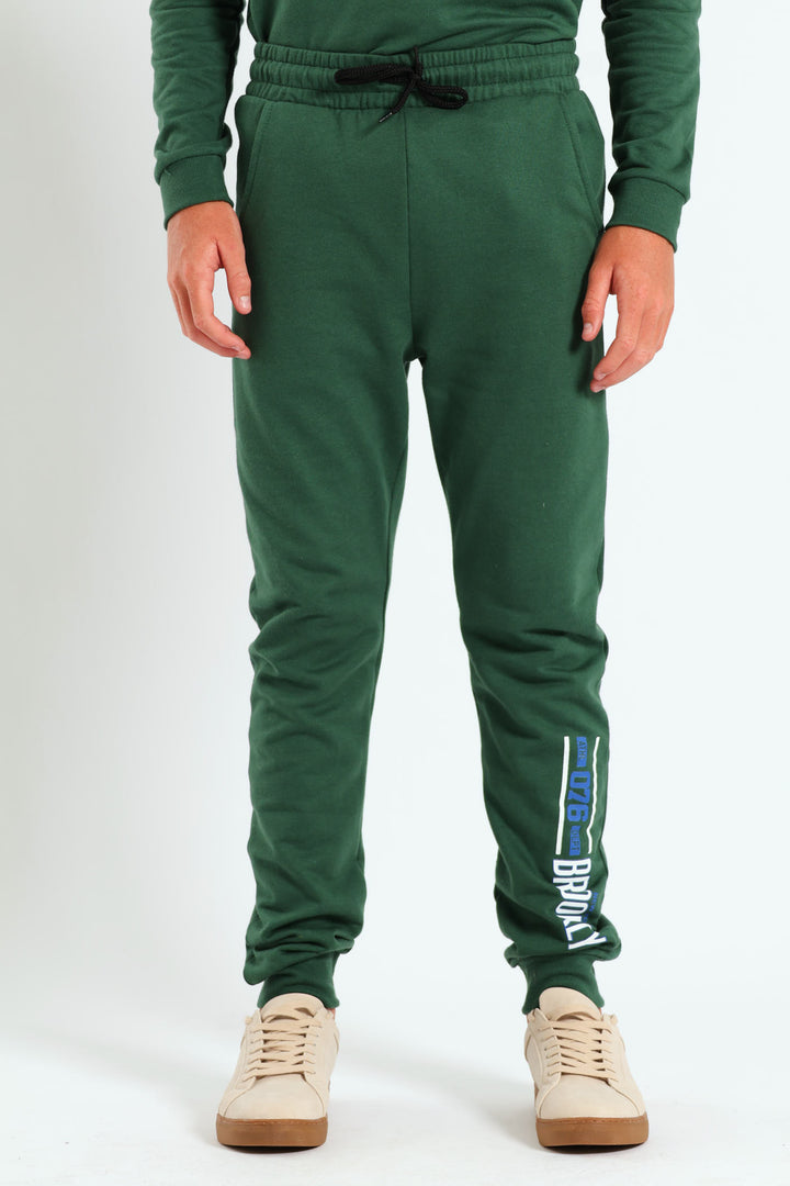 Boys College Jogger - Green