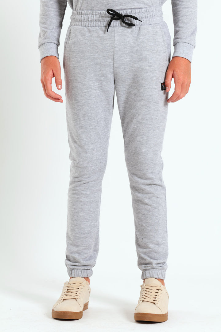 Boys Fleece Jogger - Grey Melange