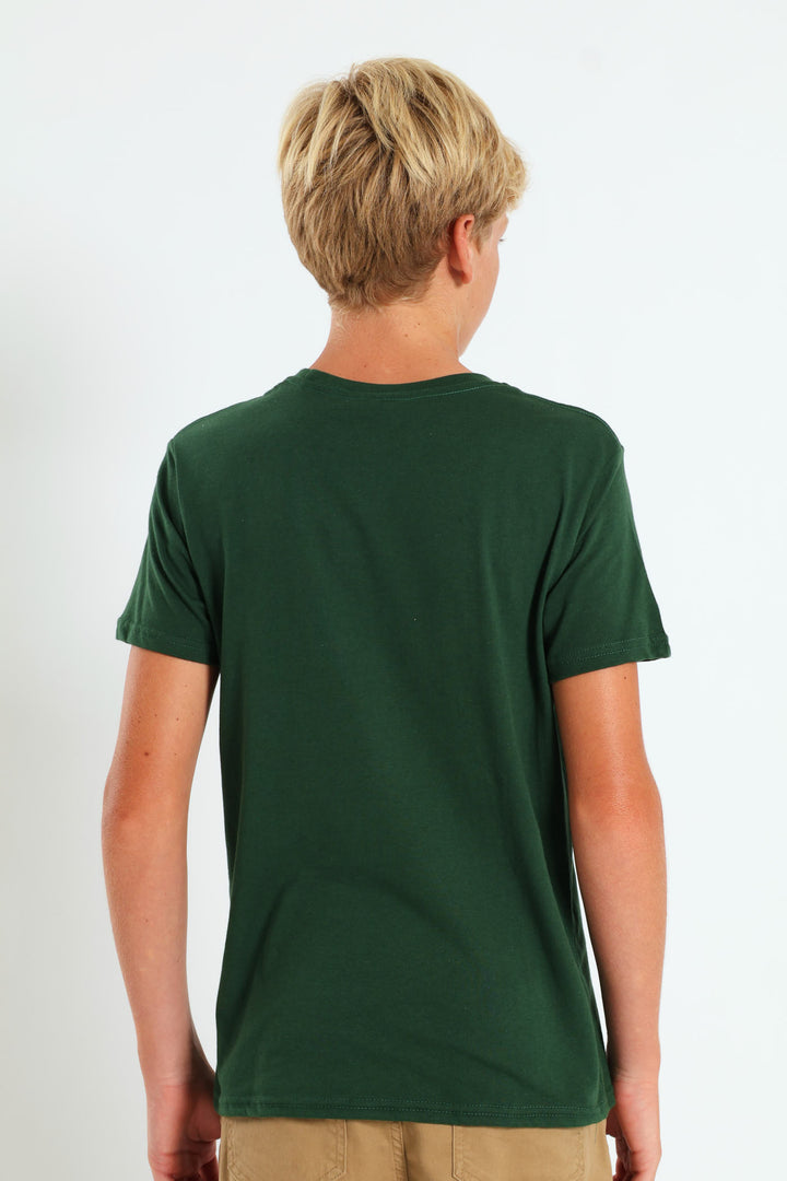 Boys Tennis Print Tee - Green