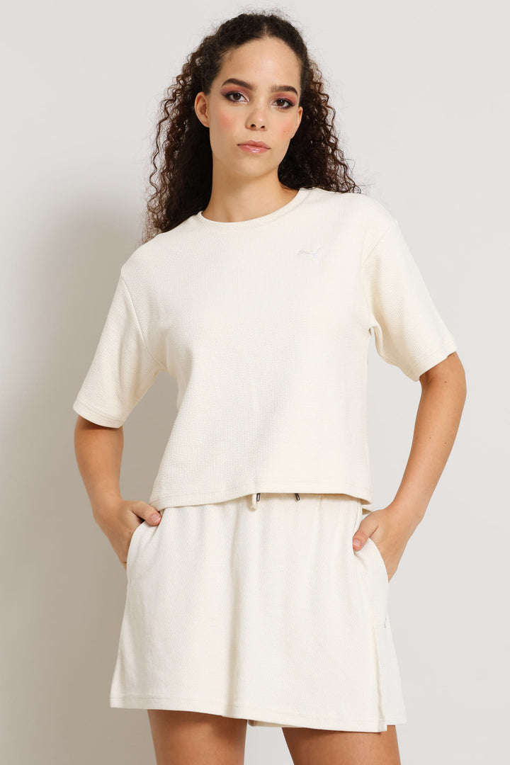 Essential Elevated Relaxed Tee - Stone