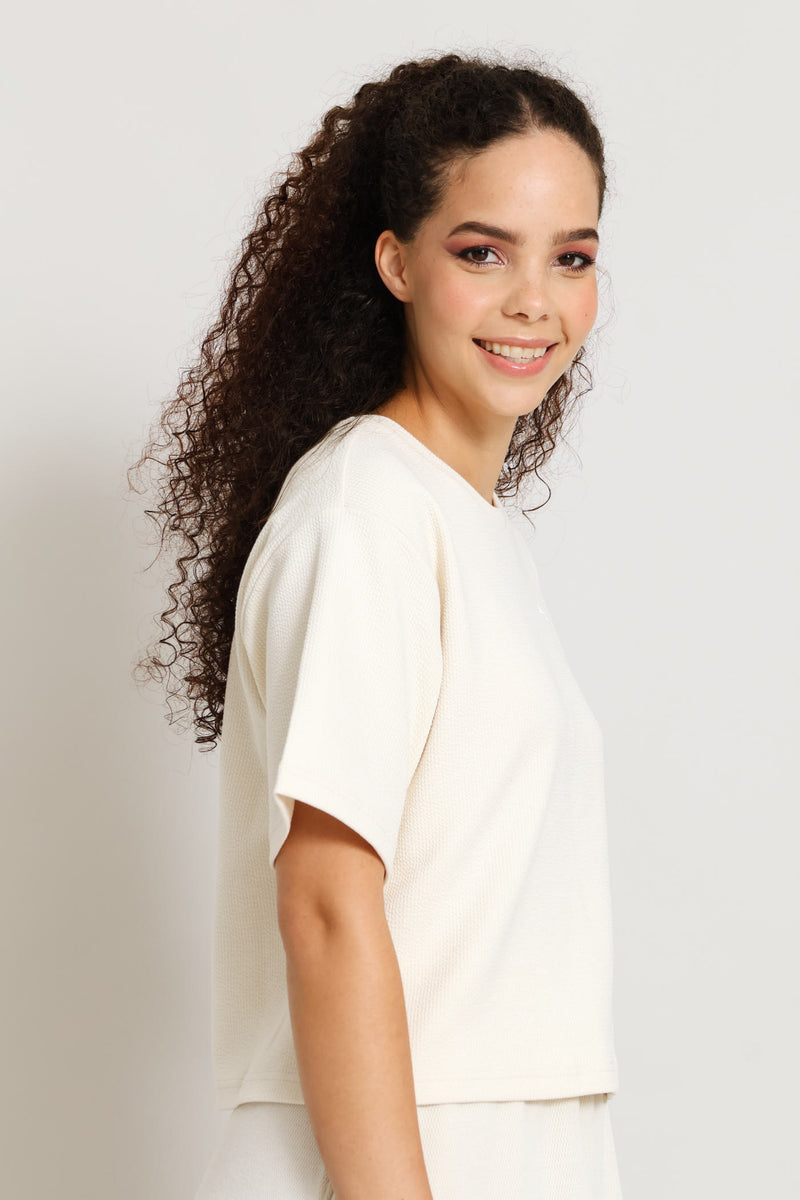 Essential Elevated Relaxed Tee - Stone